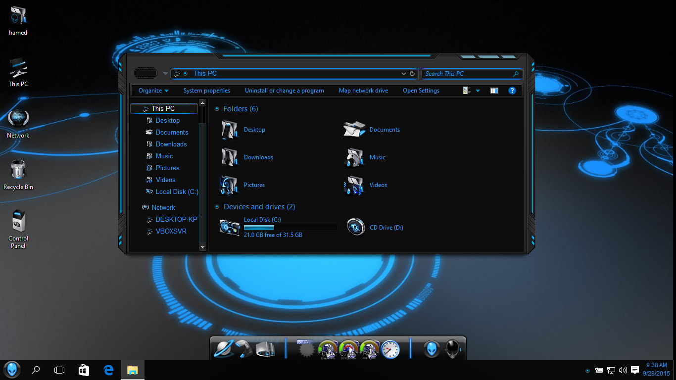 Windows 7 Deep Blue Alienware