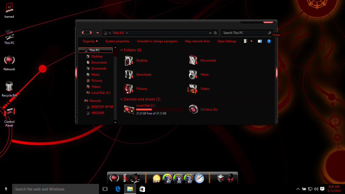 Alienware theme xp