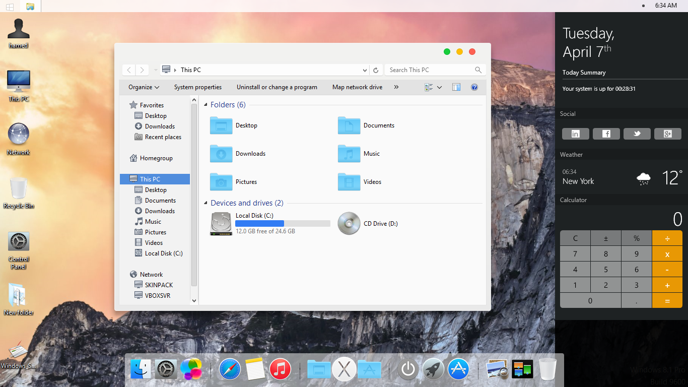 Mac os x yosemite theme for windows 10 free