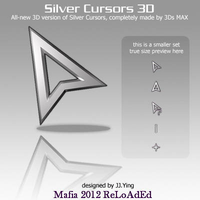 Silver Cursors 3D Cursor Pack