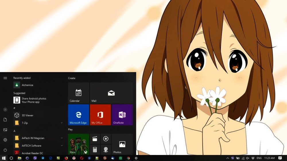 Anime Wallpaper : K-ON : Yui x Windows XP