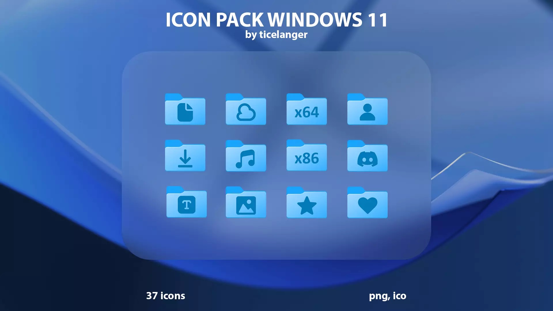Blue Windows 11 Icons