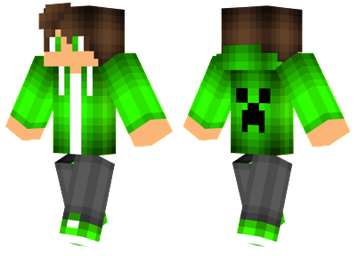 Green Creeper Hoodie for Minecraft