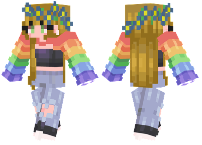 Rainbow Flower Girl for Minecraft