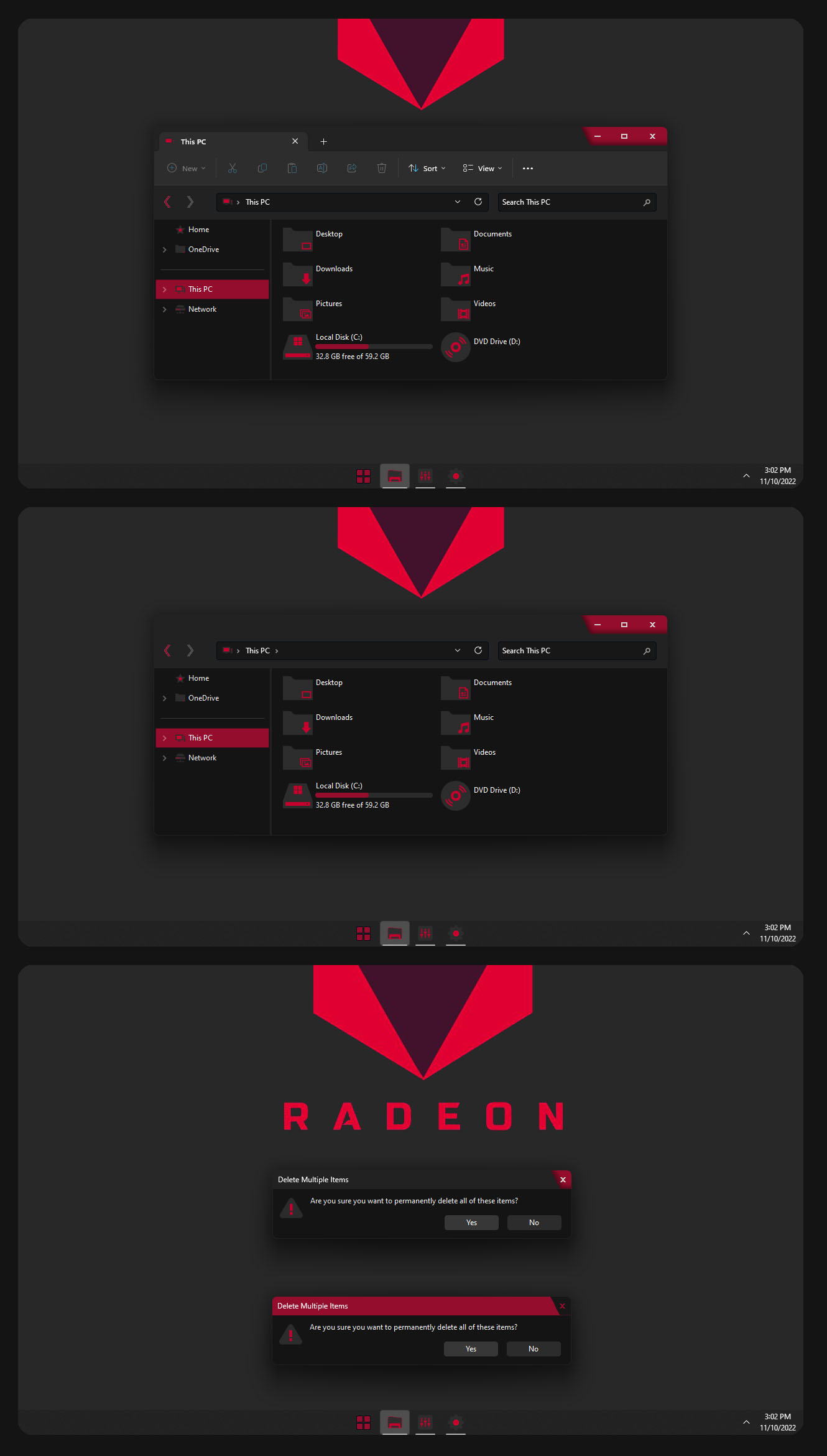 AMD Radeon v2 Theme for Windows 11