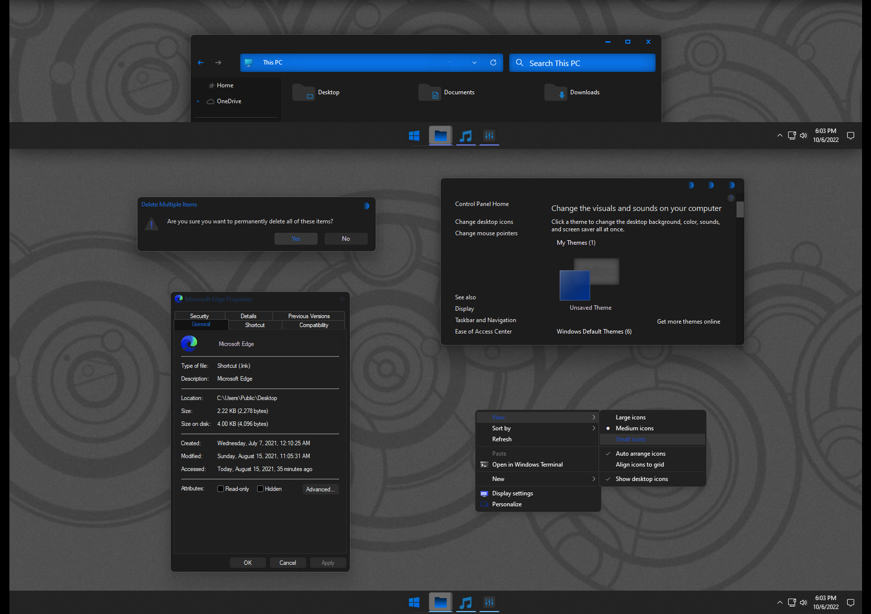 After Dark Blue v4 Theme for Windows 11