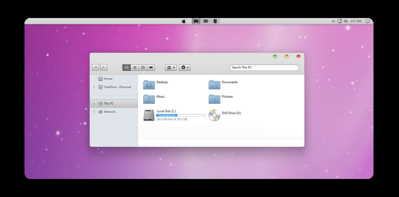 Mac OS X Ultimate v2 Theme for Windows 11