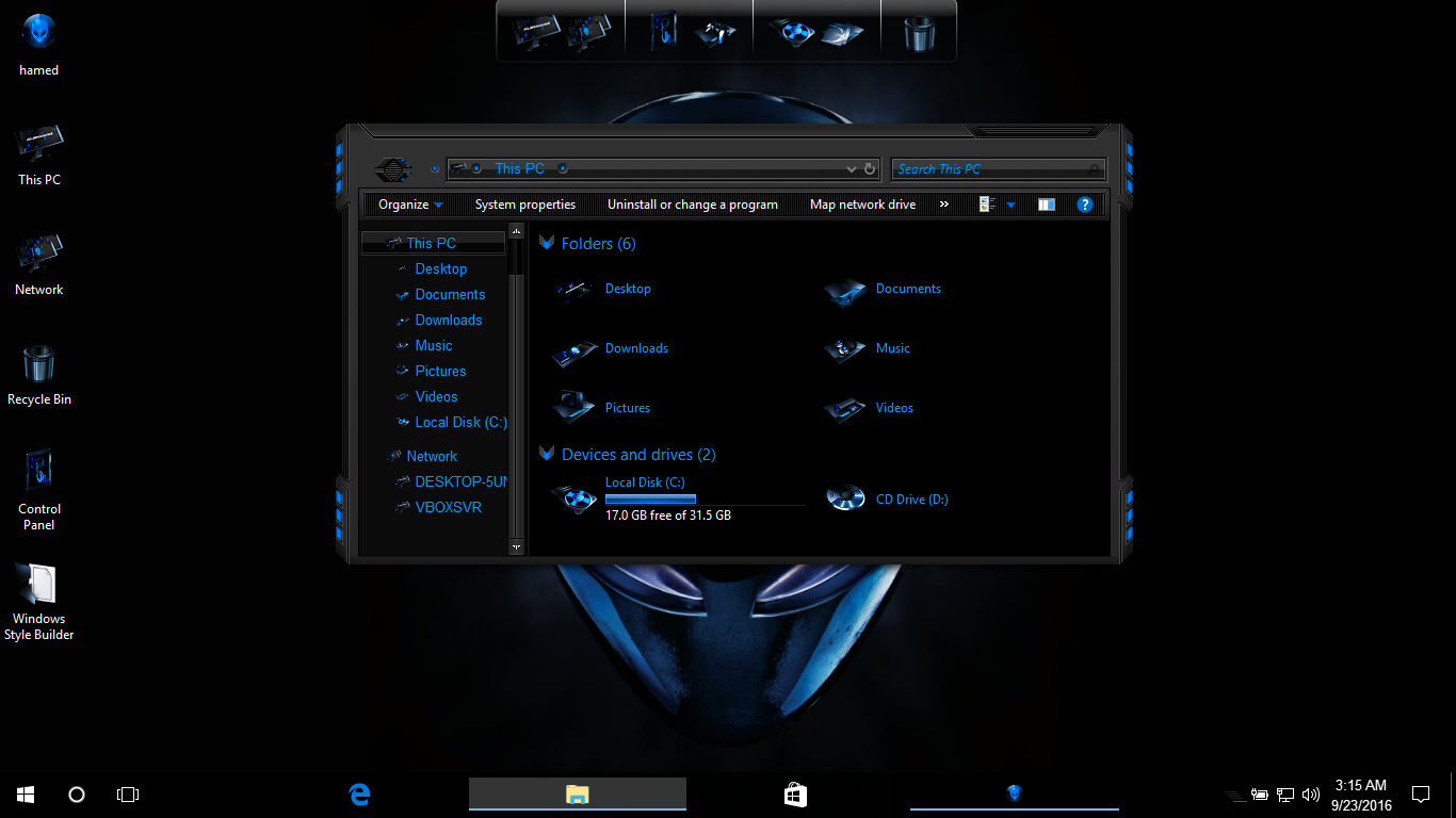 Alienware Breed SkinPack for Win10/8.1/7 - Skin Pack Theme for Windows 10