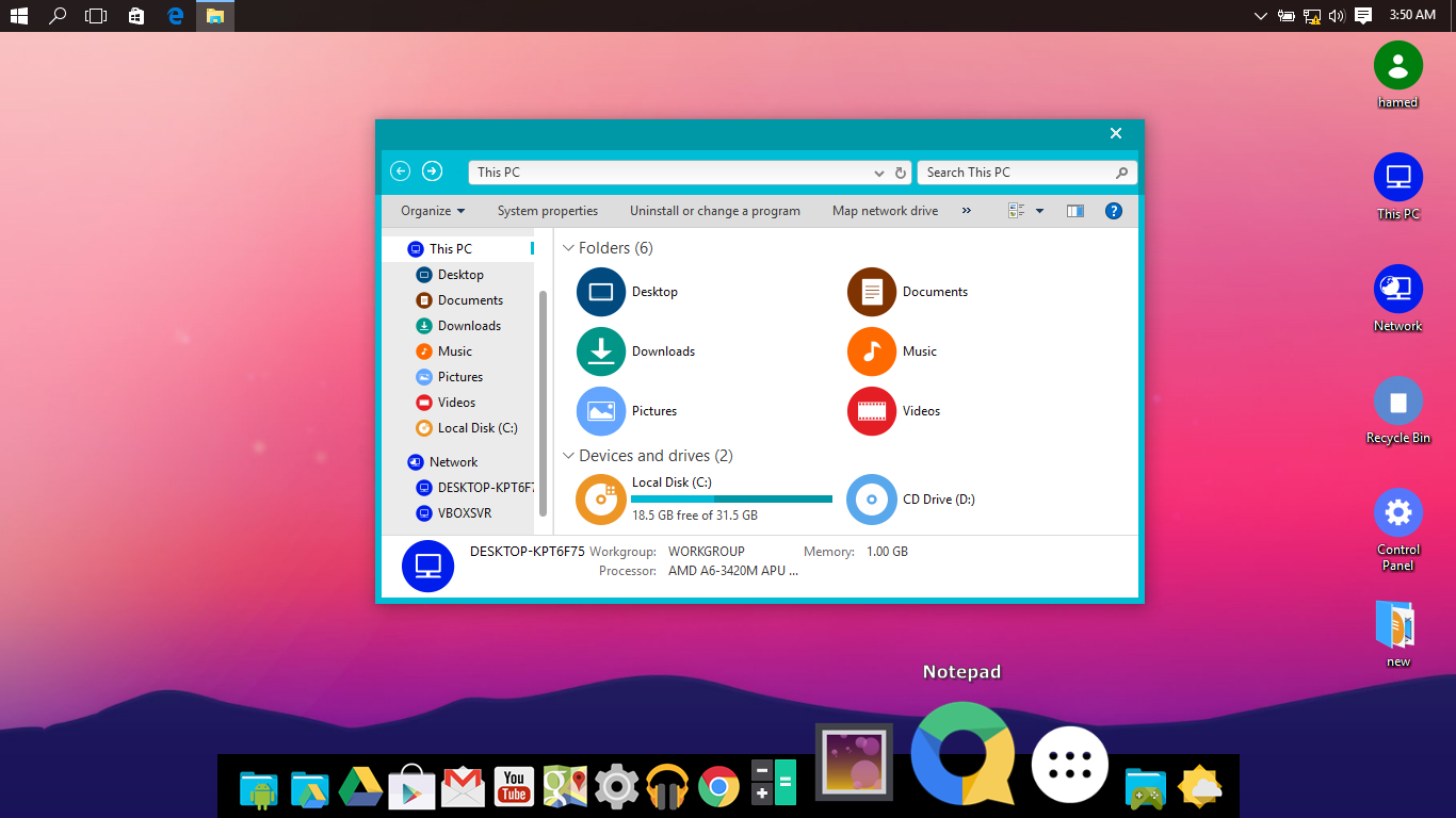 Android N SkinPack for Win7/8/8.1/10