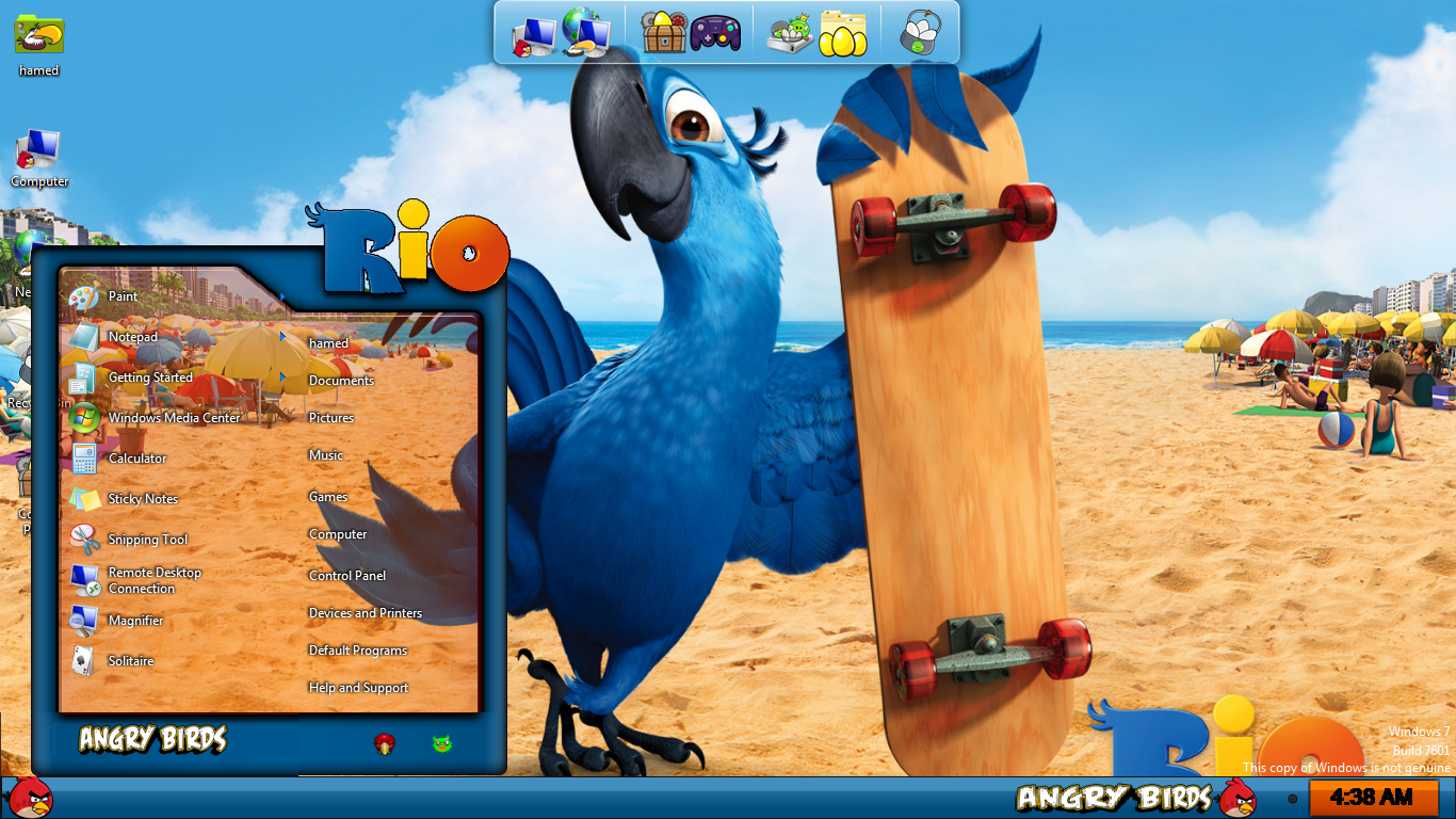 Angry Birds SkinPack for Win7