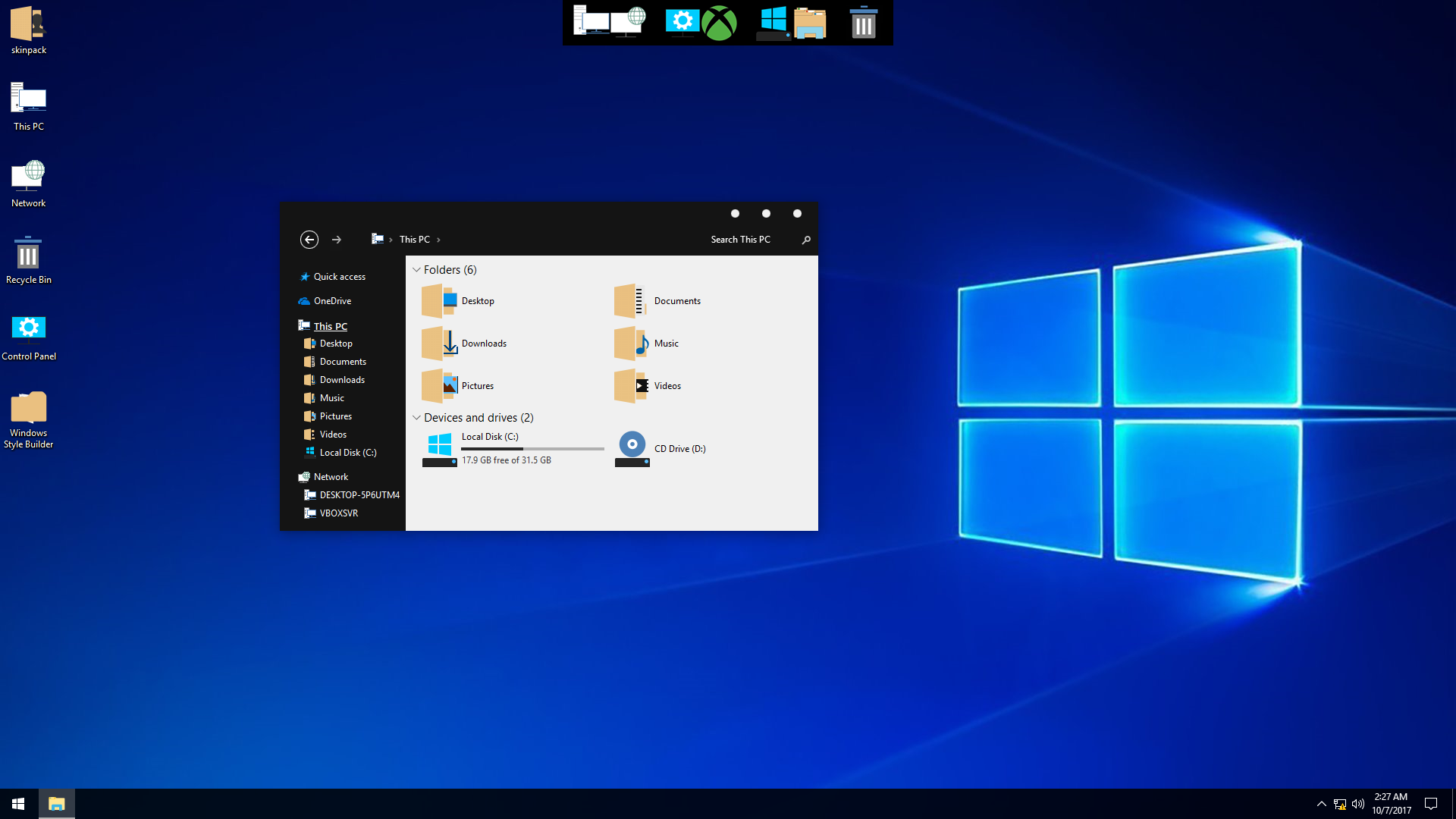 Windows Core OS SkinPack for Windows 10rs2