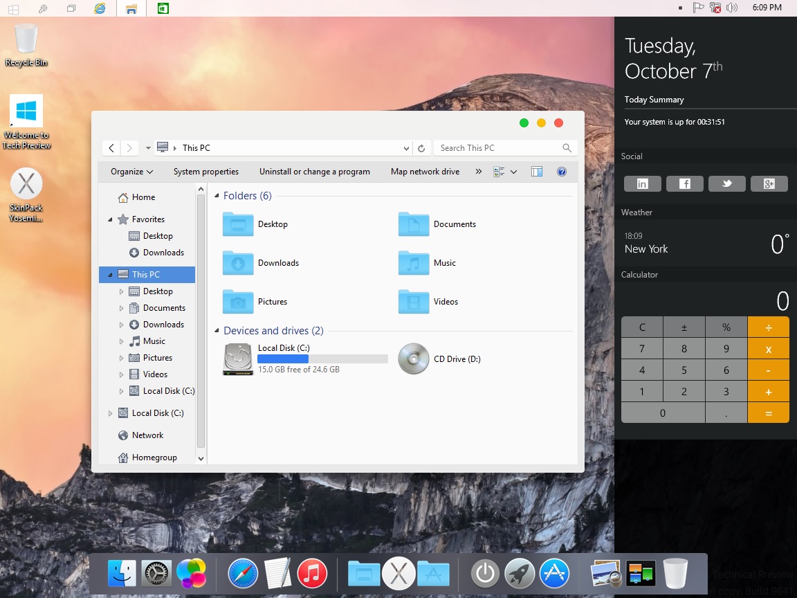 mac os x theme for windows 10 free download