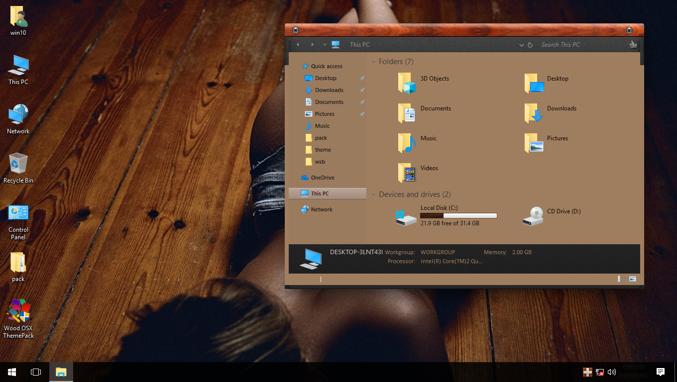 Wood OSX ThemePack for Win7/8.1/10RS3