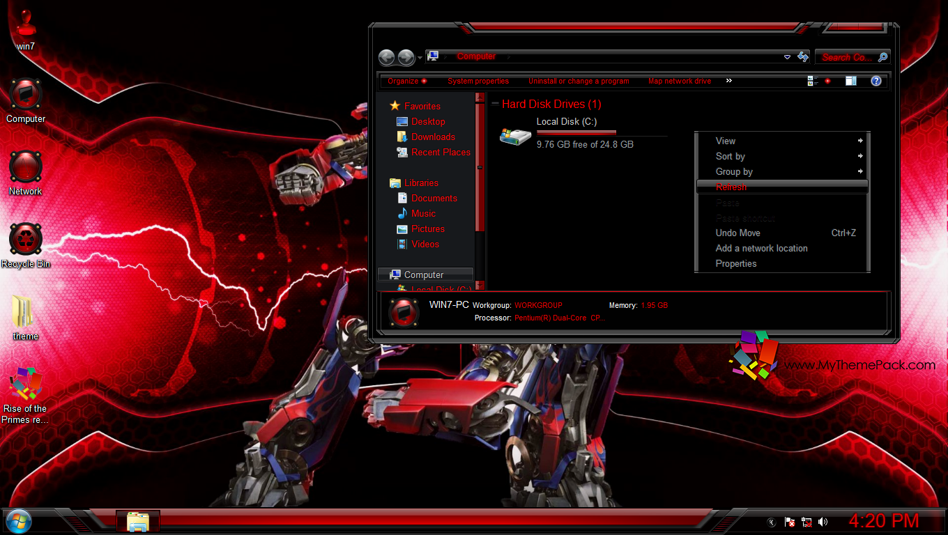 Flattastic-Blue ThemePack for Win7/8/8.1